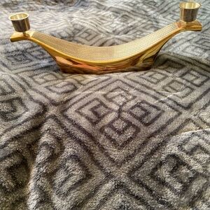 Vtg Mid-Century Modern German Brass Candle Holder